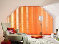Lamellenvorhang in Orange bei weller-malerbetrieb.de