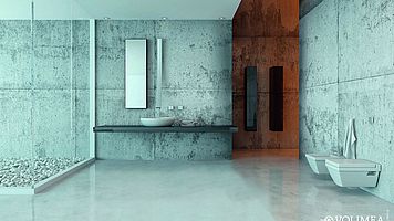 Betonoptik in Grau für Ihr Badezimmer